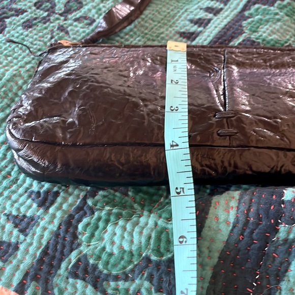 NWOT Black Patent Leather 49 Square Miles clutch - Picture 6 of 7